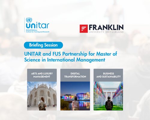 Briefing session -UNITAR and Franklin University Switzerland’s Master of…