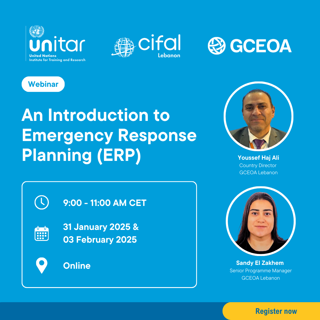 CIFAL Lebanon - An Introduction to Emergency Response Planning (ERP)